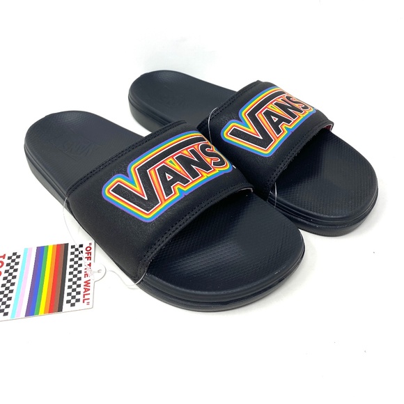 🔥HOT SALE🔥VANS La Costa Slide Pride Black Sandals Men’s Size VN0A5HF5AN8 - Picture 2 of 8